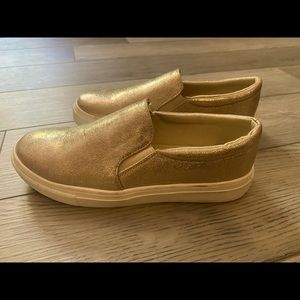 Gold Slip On Sneakers